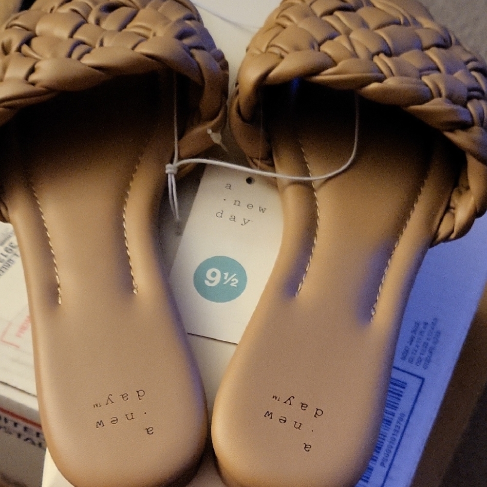 A New Day Women's Tan Braided Sandals